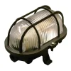 Wandlamp Basic Ovaal, zwart