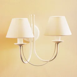 Wandlamp Bona, 2-lamps, wit