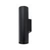 Wandlamp CAN, zwart, 2-lamps, hoogte 22 cm, metaal, GU10