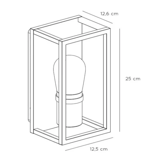 Wandlamp Carlyn badkamer zwart