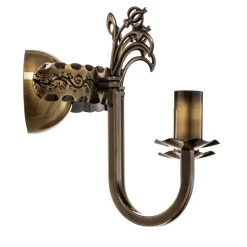 Wandlamp Castle licht gepatineerd 2-lamps