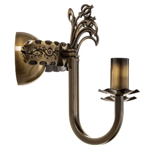 Wandlamp Castle licht gepatineerd 2-lamps