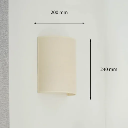 Wandlamp Celine, beige, stof, E27