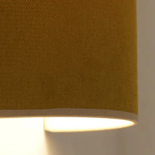 Wandlamp Celine, Soro, mosterdgeel, stof, E27