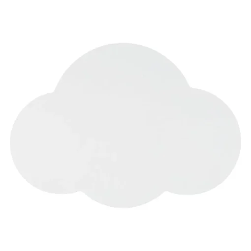 Wandlamp Cloud, wit, staal, indirect licht, 38 x 27 cm