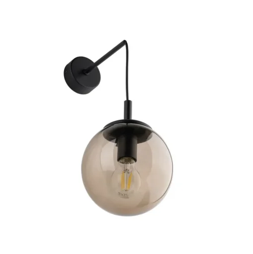 Wandlamp Esme, amberkleurig, hoogte 45 cm, glas, E27