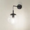 Wandlamp Esme, transparant, hoogte 45 cm, glas, E27