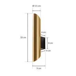 Wandlamp Eye Cut, messing