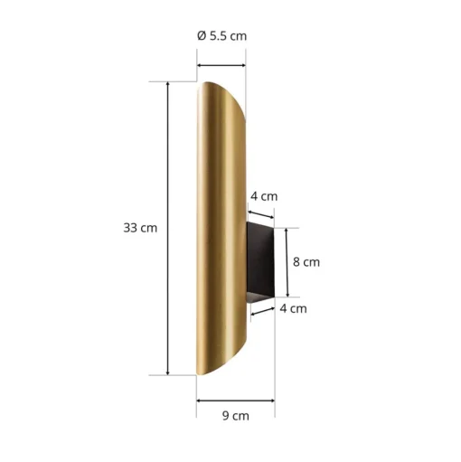 Wandlamp Eye Cut, messing