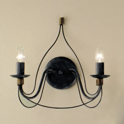 Wandlamp FILO, 2-lichts, blauw-zwart