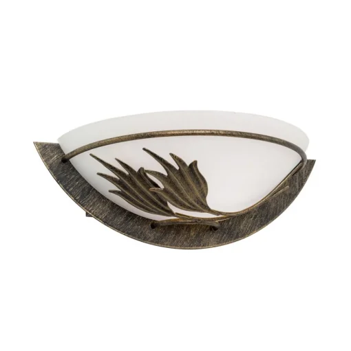 Wandlamp Fleur, goud antiek