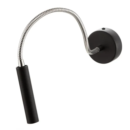 Wandlamp Flexa met flexibele arm, zwart
