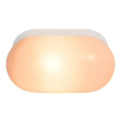 Wandlamp Foam in ovale vorm met IP44, wit