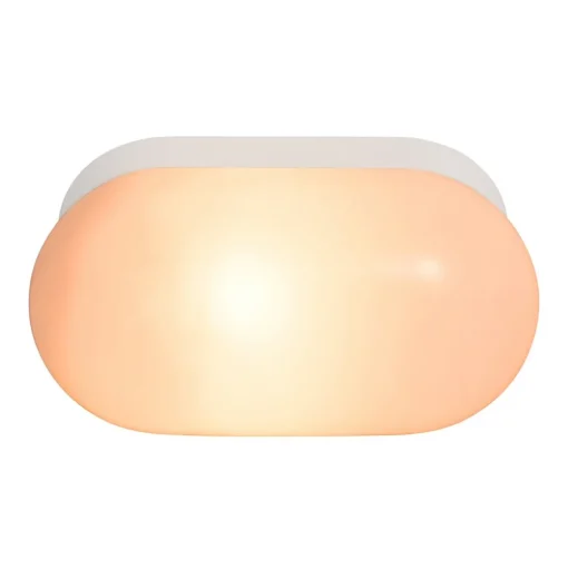 Wandlamp Foam in ovale vorm met IP44, wit