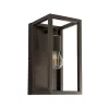 Wandlamp Frame, titanium-goudkleurig, hoogte 30 cm, staal