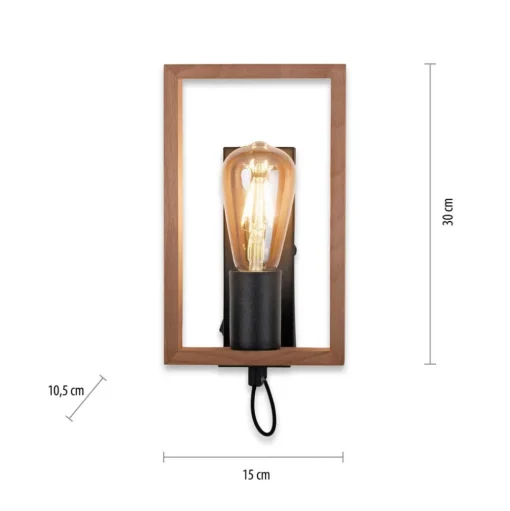 Wandlamp Frame van hout