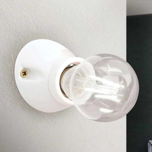 Wandlamp Frost keramiek, wit