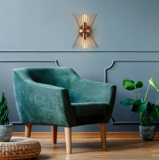Wandlamp GMN-000010 omhoog/omlaag koper