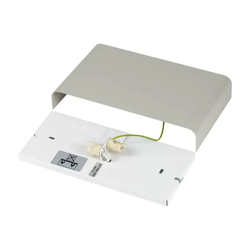 Wandlamp Haga, lichtgrijs, metaal, 25 cm breed, G9