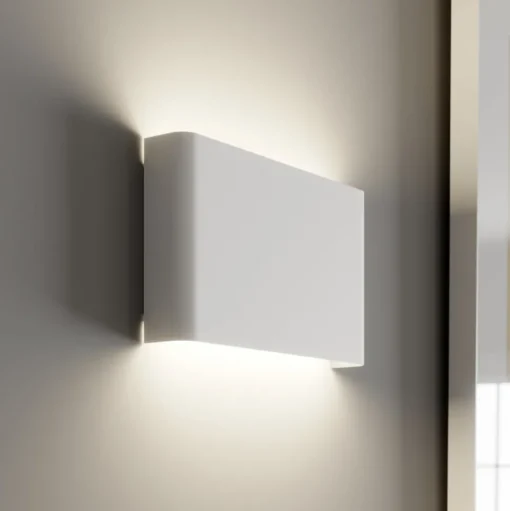 Wandlamp Haga, wit, metaal, G9, up/down, 25,5 cm breed