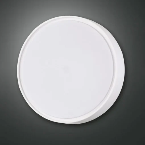 Wandlamp Hatton, Ø 30 cm, sensor, 2 x E27, wit, IP65