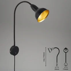 Wandlamp Hygge Comfort light Retro met stekker