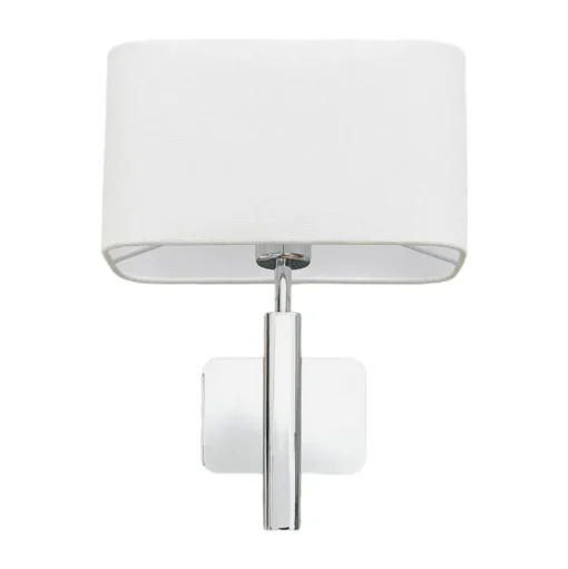 Wandlamp Jettka met stoffen kap en schakelaar