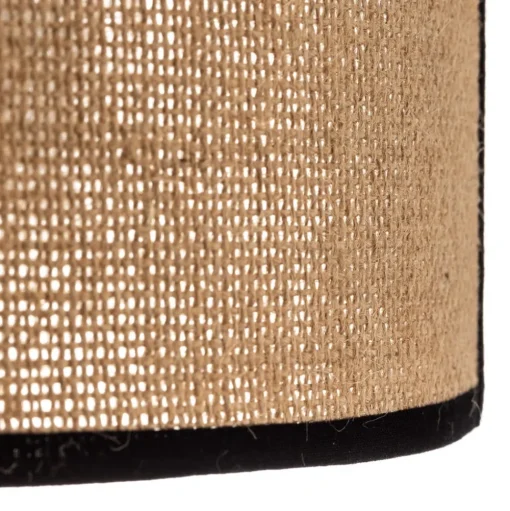 Wandlamp jute &black, naturelbruin, halfronde