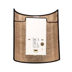 Wandlamp jute &black, naturelbruin, halfronde