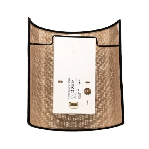 Wandlamp jute &black, naturelbruin, halfronde