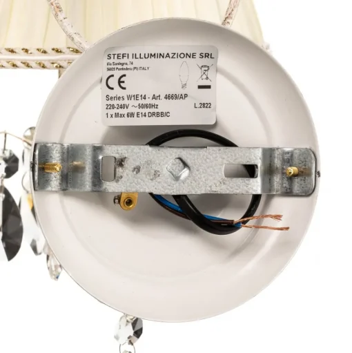 Wandlamp Karen 1-lamp ivoor