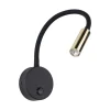 Wandlamp Lagos, zwart/goud, 45 cm, leeslamp, G9