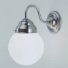 Wandlamp Larry, nikkel mat