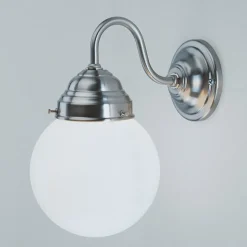 Wandlamp Larry, nikkel mat
