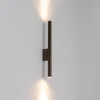 Wandlamp Laser, bruin, metaal, 40 cm hoog, G9