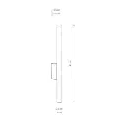 Wandlamp Laser, goudkleurig, metaal, 40 cm hoog, G9