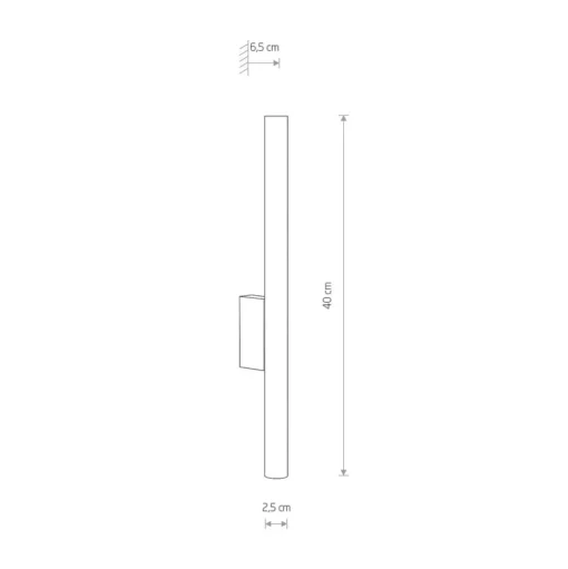 Wandlamp Laser, goudkleurig, metaal, 40 cm hoog, G9