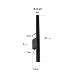 Wandlamp Laser, zwart