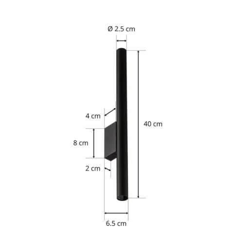 Wandlamp Laser, zwart