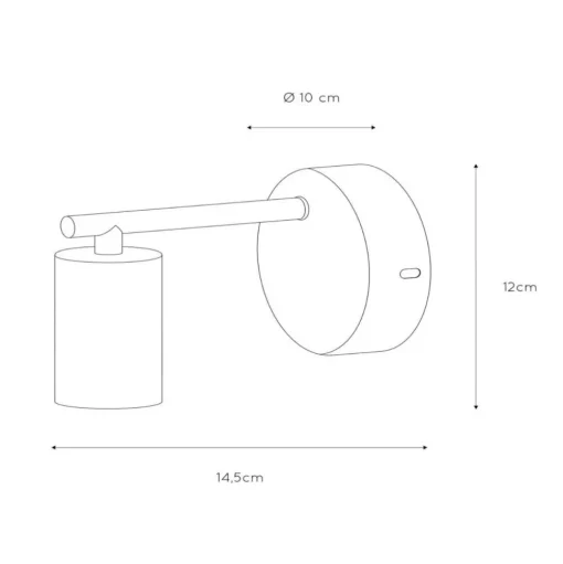 Wandlamp Leanne, zwart