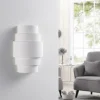 Wandlamp Lindby Marit, hoogte 30 cm, wit, gips, E14
