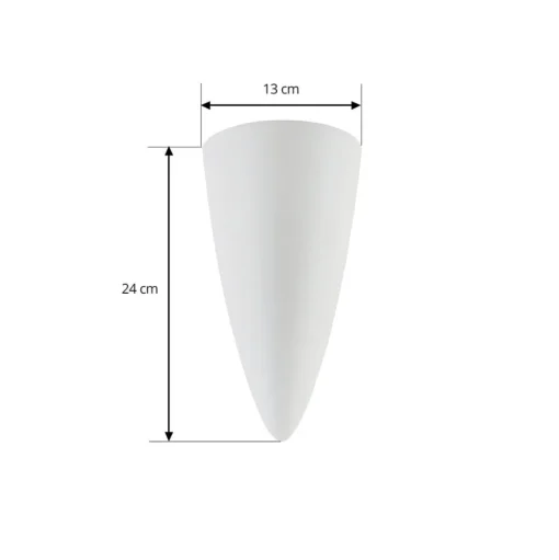 Wandlamp Lindby Pascali, hoogte 42 cm, wit, gips