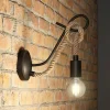 Wandlamp Lucande Ropina, zwart, henneptouw, hoogte 25cm