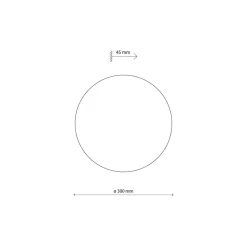 Wandlamp Luna, beige, indirect licht, Ø 30 cm, staal