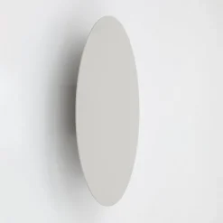 Wandlamp Luna, beige, indirect licht, Ø 30 cm, staal