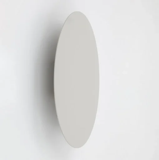 Wandlamp Luna, beige, indirect licht, Ø 30 cm, staal