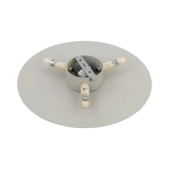 Wandlamp Luna, beige, indirect licht, Ø 30 cm, staal