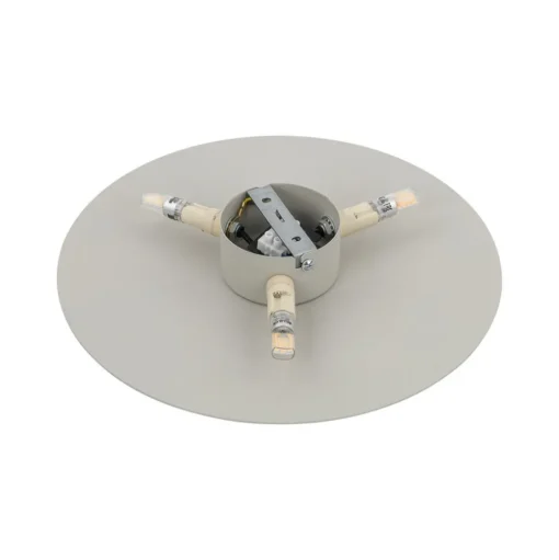 Wandlamp Luna, beige, indirect licht, Ø 30 cm, staal