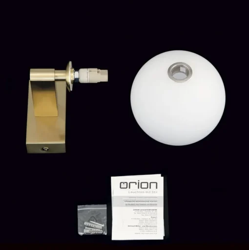 Wandlamp Mara, messingkleurig, glas, 17,5cm hoog, G9, IP44