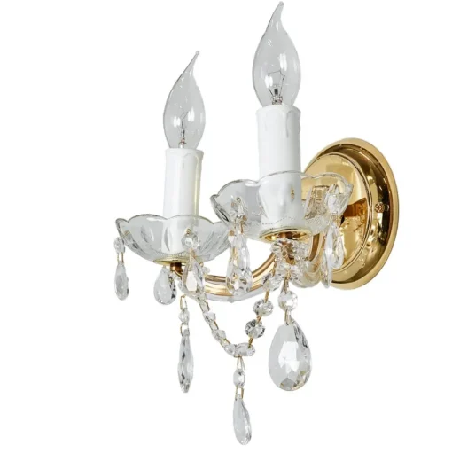 Wandlamp Marie Claire, kristal, 2-lamps